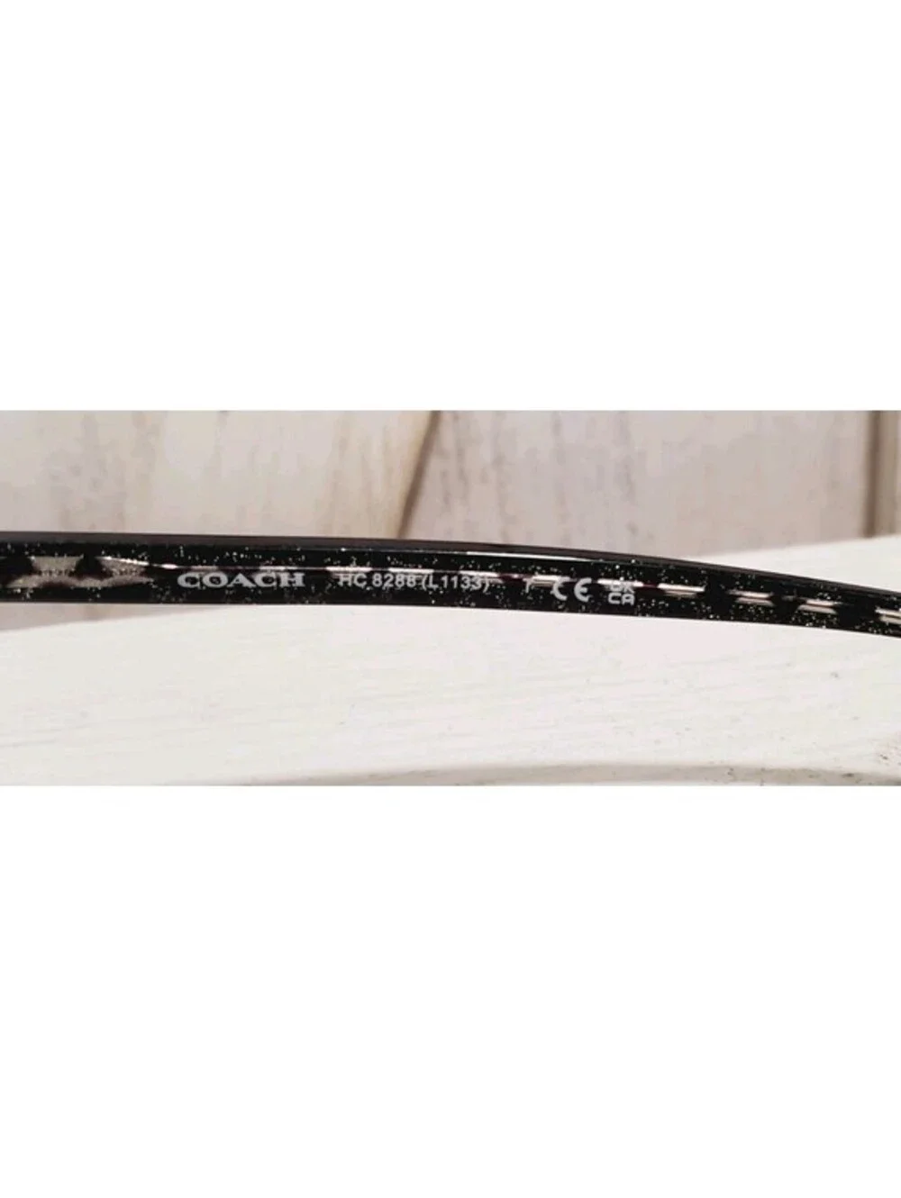 Coach Black Glitter Sig C Cat Eye Sunglasses 55828G HC8288